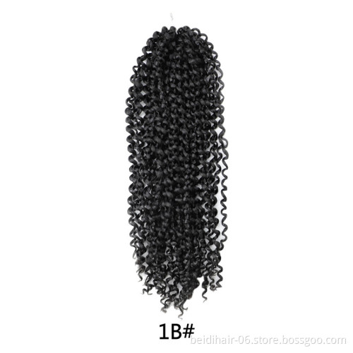 18 24 inch Curly Crochet Hair Passion Twist Water Wave Pre looped Crochet Hair Curly Braiding for Bohemian Twist Butterfly locs
